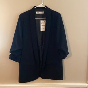 Zara Blazer — Black , Size Large